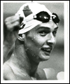 Alex Baumann celebrates in the pool