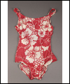 Maillot de bain rouge et blanc à motif floral de Beverley Boys