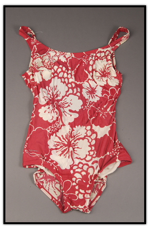 Maillot de bain rouge et blanc à motif floral de Beverley Boys