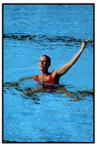 Carolyn Waldo exécutant une routine