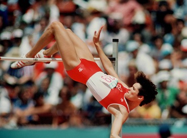 Debbie Brill au saut en hauteur.