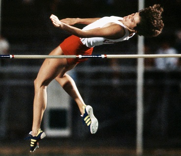 Debbie Brill dans les airs.