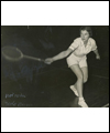 Dorothy Walton playing badminton