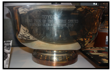 Trophy won by Gilles Villeneuve for winning the United States Grand Prix