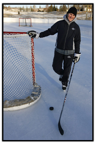 Hayley Wickenheiser on the outdoor ice