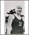 Irene Strong wearing her Team Canada swimsuit