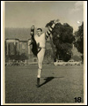 Joe Krol stretches his leg in a kicking motion