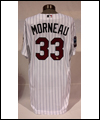 the back of Justin Morneau’s jersey with the Minnesota Twins.