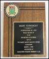 Plaque presented to Mark Tewksbury