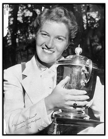 Marlene Streit posing with a trophy