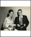 Mary Stewart (Left) and Bruce Kidd holding their trophies