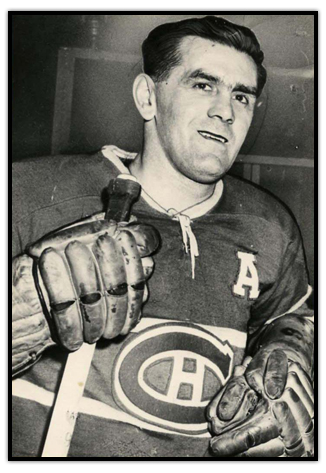 Photo de Maurice Richard en chandail de capitaine adjoint des Canadiens