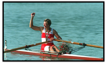 Silken Laumann celebrates